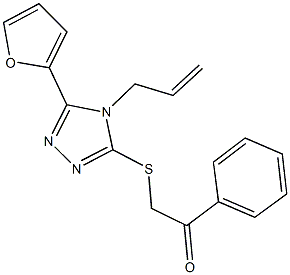 2-{[4-allyl-5-(2-furyl)-4H-1,2,4-triazol-3-yl]sulfanyl}-1-phenylethanone Structure