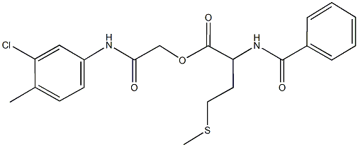  2-(3-chloro-4-methylanilino)-2-oxoethyl 2-(benzoylamino)-4-(methylsulfanyl)butanoate