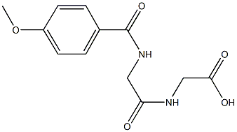 ({[(4-methoxybenzoyl)amino]acetyl}amino)acetic acid Structure