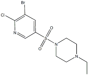 1-[(5-bromo-6-chloro-3-pyridinyl)sulfonyl]-4-ethylpiperazine