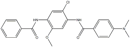 N-[4-(benzoylamino)-2-chloro-5-methoxyphenyl]-4-(dimethylamino)benzamide Structure