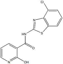 N-(4-chloro-1,3-benzothiazol-2-yl)-2-hydroxynicotinamide,,结构式