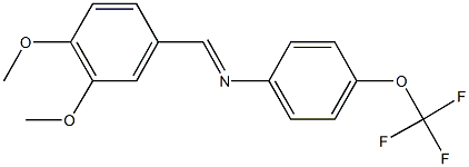 N-(3,4-dimethoxybenzylidene)-N-[4-(trifluoromethoxy)phenyl]amine 化学構造式