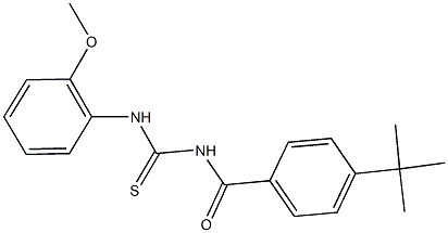 N-(4-tert-butylbenzoyl)-N'-(2-methoxyphenyl)thiourea,,结构式