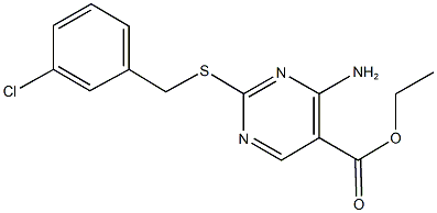 ethyl 4-amino-2-[(3-chlorobenzyl)sulfanyl]-5-pyrimidinecarboxylate|