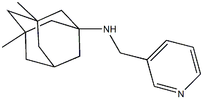 N-(3,5-dimethyl-1-adamantyl)-N-(3-pyridinylmethyl)amine 化学構造式