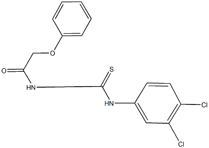 N-(3,4-dichlorophenyl)-N'-(phenoxyacetyl)thiourea Structure
