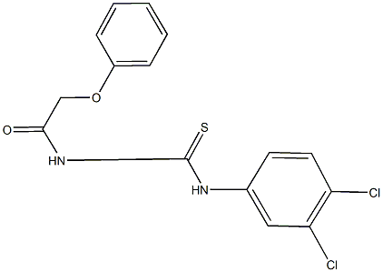 N-(3,4-dichlorophenyl)-N'-(phenoxyacetyl)thiourea Struktur