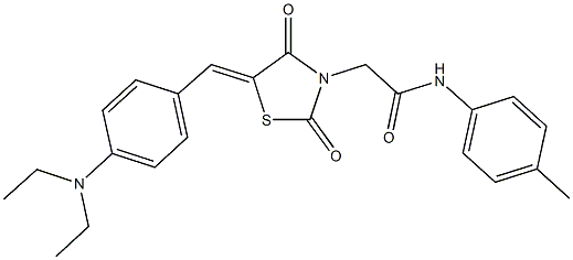 2-{5-[4-(diethylamino)benzylidene]-2,4-dioxo-1,3-thiazolidin-3-yl}-N-(4-methylphenyl)acetamide