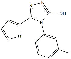 5-(2-furyl)-4-(3-methylphenyl)-4H-1,2,4-triazol-3-yl hydrosulfide 结构式