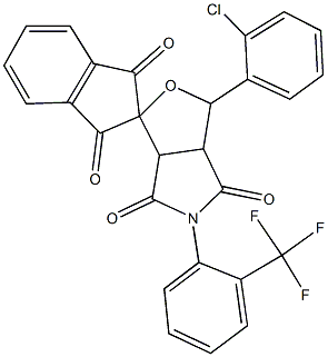 1-(2-chlorophenyl)-5-[2-(trifluoromethyl)phenyl]-3a,6a-dihydrospiro(1H-furo[3,4-c]pyrrole-3,2'-[1'H]-indene)-1',3',4,6(2'H,3H,5H)-tetrone