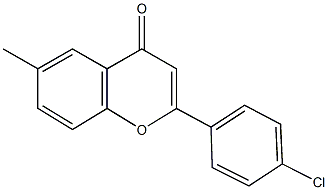 2-(4-chlorophenyl)-6-methyl-4H-chromen-4-one,,结构式