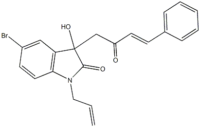 1-allyl-5-bromo-3-hydroxy-3-(2-oxo-4-phenyl-3-butenyl)-1,3-dihydro-2H-indol-2-one
