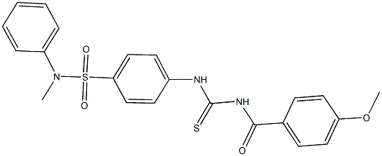 4-({[(4-methoxybenzoyl)amino]carbothioyl}amino)-N-methyl-N-phenylbenzenesulfonamide