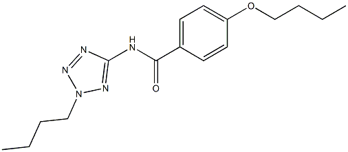 4-butoxy-N-(2-butyl-2H-tetraazol-5-yl)benzamide 化学構造式