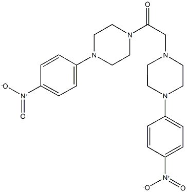 1-{4-nitrophenyl}-4-[2-(4-{4-nitrophenyl}-1-piperazinyl)-2-oxoethyl]piperazine|