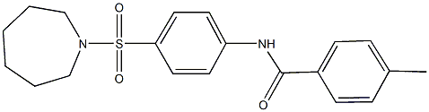 N-[4-(azepan-1-ylsulfonyl)phenyl]-4-methylbenzamide,,结构式