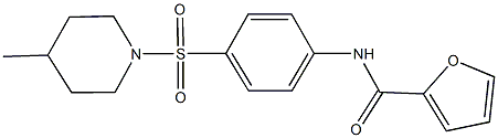 N-{4-[(4-methylpiperidin-1-yl)sulfonyl]phenyl}-2-furamide Structure