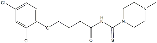 4-(2,4-dichlorophenoxy)-N-[(4-methyl-1-piperazinyl)carbothioyl]butanamide Structure