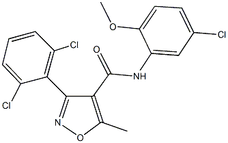 N-(5-chloro-2-methoxyphenyl)-3-(2,6-dichlorophenyl)-5-methylisoxazole-4-carboxamide Structure