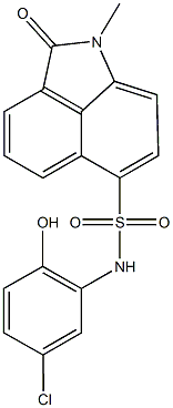 N-(5-chloro-2-hydroxyphenyl)-1-methyl-2-oxo-1,2-dihydrobenzo[cd]indole-6-sulfonamide Struktur