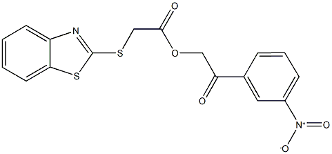 2-{3-nitrophenyl}-2-oxoethyl (1,3-benzothiazol-2-ylsulfanyl)acetate|