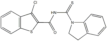 3-chloro-N-(2,3-dihydro-1H-indol-1-ylcarbothioyl)-1-benzothiophene-2-carboxamide|