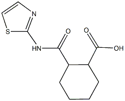 2-[(1,3-thiazol-2-ylamino)carbonyl]cyclohexanecarboxylic acid Struktur