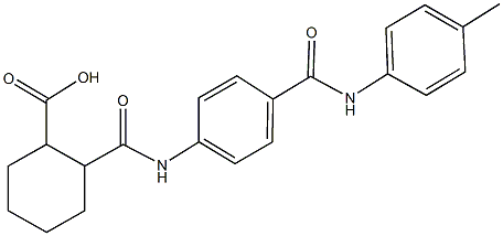 2-{[4-(4-toluidinocarbonyl)anilino]carbonyl}cyclohexanecarboxylic acid Structure