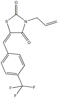 3-allyl-5-[4-(trifluoromethyl)benzylidene]-1,3-thiazolidine-2,4-dione,,结构式