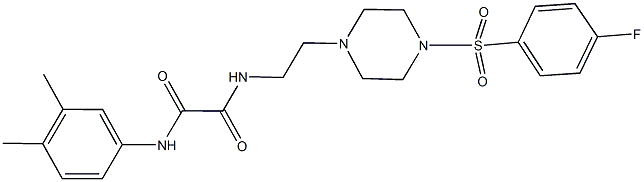 N~1~-(3,4-dimethylphenyl)-N~2~-(2-{4-[(4-fluorophenyl)sulfonyl]-1-piperazinyl}ethyl)ethanediamide Structure