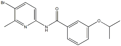 N-(5-bromo-6-methyl-2-pyridinyl)-3-isopropoxybenzamide 化学構造式