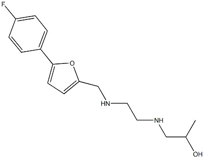1-{[2-({[5-(4-fluorophenyl)-2-furyl]methyl}amino)ethyl]amino}-2-propanol Struktur