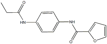 N-[4-(propionylamino)phenyl]-2-furamide 化学構造式