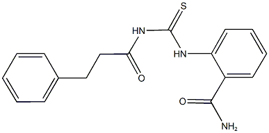 2-({[(3-phenylpropanoyl)amino]carbothioyl}amino)benzamide Structure