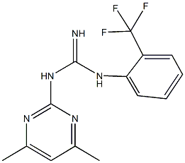 N-(4,6-dimethyl-2-pyrimidinyl)-N'-[2-(trifluoromethyl)phenyl]guanidine,,结构式