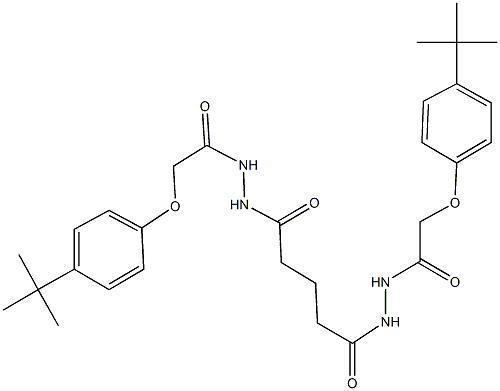 2-(4-tert-butylphenoxy)-N'-(5-{2-[(4-tert-butylphenoxy)acetyl]hydrazino}-5-oxopentanoyl)acetohydrazide 结构式