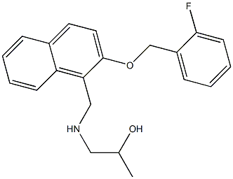 1-[({2-[(2-fluorobenzyl)oxy]-1-naphthyl}methyl)amino]-2-propanol,,结构式
