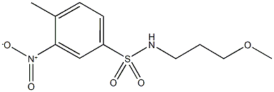 3-nitro-N-(3-methoxypropyl)-4-methylbenzenesulfonamide Structure