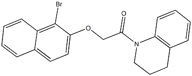 1-bromo-2-naphthyl 2-(3,4-dihydro-1(2H)-quinolinyl)-2-oxoethyl ether