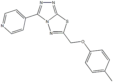 6-[(4-methylphenoxy)methyl]-3-(4-pyridinyl)[1,2,4]triazolo[3,4-b][1,3,4]thiadiazole Structure