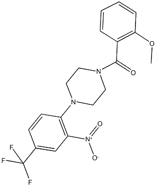 1-[2-nitro-4-(trifluoromethyl)phenyl]-4-(2-methoxybenzoyl)piperazine Structure