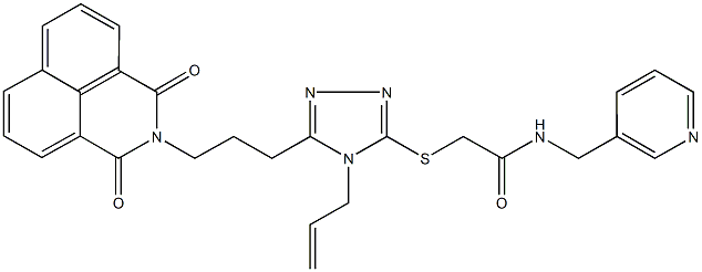 2-({4-allyl-5-[3-(1,3-dioxo-1H-benzo[de]isoquinolin-2(3H)-yl)propyl]-4H-1,2,4-triazol-3-yl}sulfanyl)-N-(3-pyridinylmethyl)acetamide