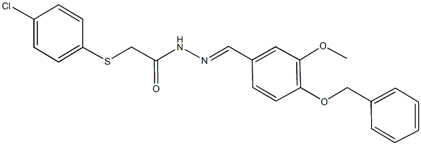 N'-[4-(benzyloxy)-3-methoxybenzylidene]-2-[(4-chlorophenyl)sulfanyl]acetohydrazide|