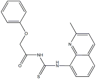 N-(2-methyl-8-quinolinyl)-N'-(phenoxyacetyl)thiourea Structure