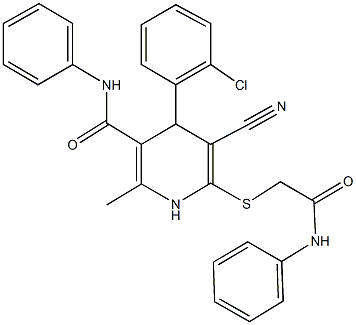 6-[(2-anilino-2-oxoethyl)sulfanyl]-4-(2-chlorophenyl)-5-cyano-2-methyl-N-phenyl-1,4-dihydro-3-pyridinecarboxamide