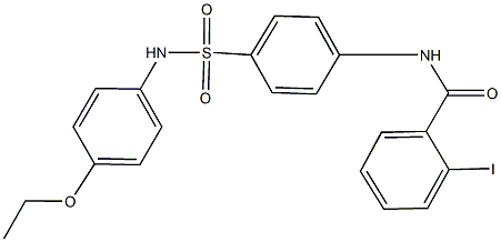 N-{4-[(4-ethoxyanilino)sulfonyl]phenyl}-2-iodobenzamide,,结构式