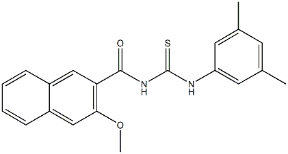 N-(3,5-dimethylphenyl)-N'-(3-methoxy-2-naphthoyl)thiourea Struktur