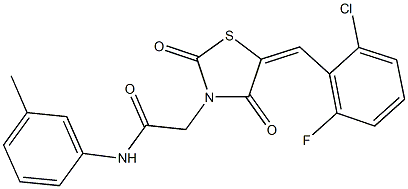 2-[5-(2-chloro-6-fluorobenzylidene)-2,4-dioxo-1,3-thiazolidin-3-yl]-N-(3-methylphenyl)acetamide