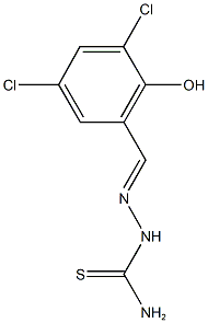 3,5-ジクロロ-2-ヒドロキシベンズアルデヒドチオセミカルバゾン 化学構造式